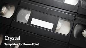  Presentation with cassette - Theme with vhs or vcr video background and a black colored foreground