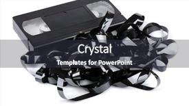 Presentation with cassette - Colorful PPT layouts enhanced with vhs video cassette with tangled backdrop and a dark gray colored foreground