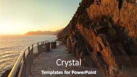  Presentation with mediterranean - Presentation design enhanced with via-dell-amore-mediterranean-coast background and a tawny brown colored foreground