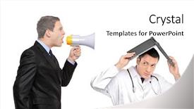  Presentation with via crucis católica - Slides consisting of via megaphone to a doctor background and a white colored foreground