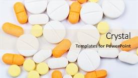  Presentation with drugs - PPT theme consisting of viagra - drugs background and a blonde colored foreground