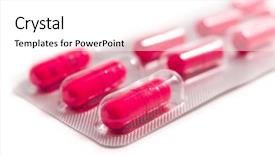  Presentation with packs - Amazing PPT theme having viagra - packs of medical capsules backdrop and a white colored foreground