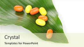  Presentation with green leaf - Amazing slides having viagra - tablets on green leaf isolated backdrop and a soft green colored foreground