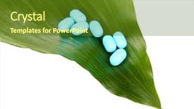  Presentation with white and green - Amazing PPT theme having viagra - tablets on green leaf isolated backdrop and a  colored foreground