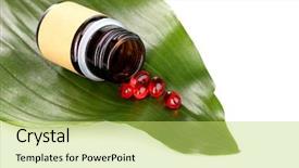  Presentation with tablets wood table tablet white - Cool new PPT theme with viagra - tablets on green leaf backdrop and a  colored foreground