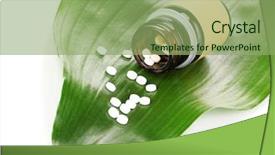  Presentation with green leaf - Presentation theme having viagra - tablets on green leaf background and a  colored foreground