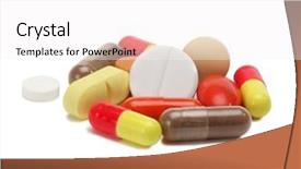  Presentation with tablets - PPT theme enhanced with viagra - vitamins pills and tablets background and a  colored foreground