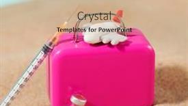  Presentation with tourism business - Presentation theme with vial-a-syringe-a-pink background and a coral colored foreground