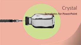  Presentation with pink-black - Theme with vial-with-a-syringe-stuck background and a lemonade colored foreground