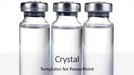  Presentation with vials - Cool new PPT theme with vials - medical ampoules isolated on white backdrop and a light gray colored foreground