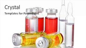  Presentation with vials - Colorful slide deck enhanced with vials - medical ampoules isolated on white backdrop and a white colored foreground