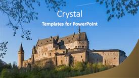  Presentation with luxembourg - Slides having vianden-castle-in-luxembourg-architecture background and a teal colored foreground
