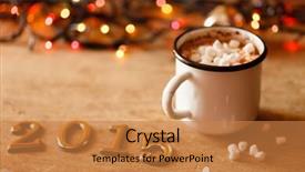  Presentation with 2019 chinese new year - Audience pleasing slide deck consisting of vibrant beautiful firework - 2015 happy new year greeting backdrop and a  colored foreground