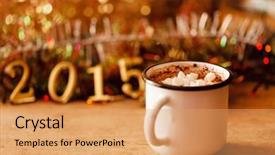  Presentation with firework - Colorful presentation design enhanced with vibrant beautiful firework - 2015 happy new year greeting backdrop and a  colored foreground