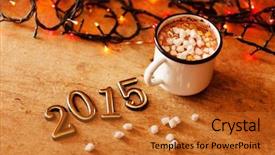  Presentation with chinese new year 2019 - Audience pleasing theme consisting of vibrant beautiful firework - 2015 happy new year greeting backdrop and a  colored foreground