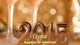  Presentation with happy new year - Presentation theme enhanced with vibrant beautiful firework - 2015 happy new year greeting background and a  colored foreground