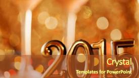  Presentation with 2019 chinese new year - Beautiful presentation theme featuring vibrant beautiful firework - 2015 happy new year greeting backdrop and a  colored foreground