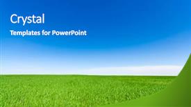  Presentation with vibrant blue - PPT layouts featuring vibrant green meadow background and a gray colored foreground