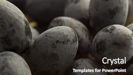  Presentation with extreme - Theme with vibrant green vineyard - extreme closeup of a fresh background and a wine colored foreground