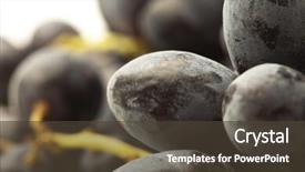  Presentation with extreme - Slide deck featuring vibrant green vineyard - extreme closeup of a fresh background and a  colored foreground