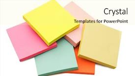  Presentation with post it note - Theme enhanced with vibrant multicoloured post it notes background and a blonde colored foreground