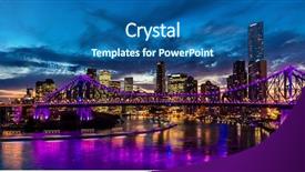  Presentation with purple night in the winter - Colorful slide set enhanced with vibrant night time panorama backdrop and a ocean colored foreground