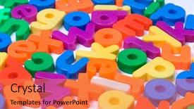  Presentation with letters and numbers - Theme consisting of vibrant numbers and letters isolated background and a coral colored foreground