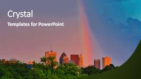  Presentation with columbus - Colorful PPT layouts enhanced with vibrant rainbow creates a whimsical backdrop and a gray colored foreground