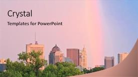  Presentation with columbus - Slides having vibrant rainbow creates a whimsical background and a lemonade colored foreground