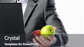  Presentation with healthy office - Slide deck featuring vibrant red and green apple background and a  colored foreground