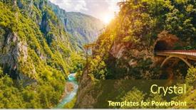  Presentation with bosnia - Colorful PPT theme enhanced with vibrant-scene-of-great-canyon backdrop and a tawny brown colored foreground