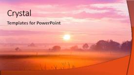  Presentation with time - Presentation theme enhanced with vibrant sunset - day ends twilight time background and a  colored foreground