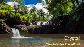  Presentation with samoa - Slide set consisting of vibrant-togitogiga-falls-with-swimming background and a tawny brown colored foreground