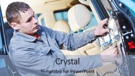  Presentation with vibration - Amazing theme having vibration - auto mechanic placing the damping backdrop and a light blue colored foreground