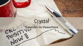  Presentation with karma - PPT layouts featuring vibration - create positive karma now background and a soft green colored foreground