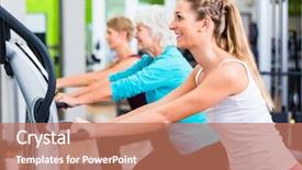  Presentation with group training - Beautiful slide deck featuring vibration - group of people on vibrating backdrop and a coral colored foreground