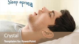  Presentation with vibration - Presentation design having vibration - obstructive sleep apnea concept young background and a coral colored foreground