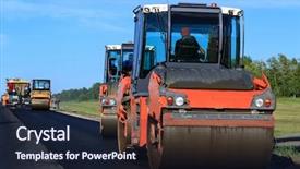  Presentation with vibration - Slide deck featuring vibration - road rollers in action background and a wine colored foreground