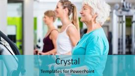  Presentation with old people play - Beautiful presentation theme featuring vibration - senior and young people backdrop and a teal colored foreground