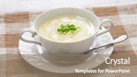  Presentation with potato - PPT theme featuring  background and a  colored foreground