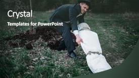  Presentation with canvas - Beautiful theme featuring maniac with victim's body backdrop and a dark gray colored foreground