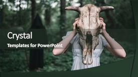  Presentation with black death - Slide set having victim and death background and a tawny brown colored foreground