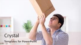  Presentation with history empty tomb of jesus - Beautiful slide set featuring victim services - man receiving empty parcel backdrop and a  colored foreground