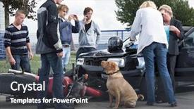  Presentation with traffic accident - Slides consisting of victims of an accident background and a dark gray colored foreground