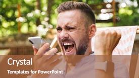  Presentation with photo - PPT layouts enhanced with victoire - photo of happy young bearded background and a red colored foreground