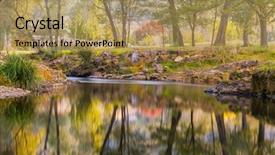  Presentation with beautiful fresh leaves water drops - Beautiful slides featuring victoria fall - collection of beautiful colorful autumn backdrop and a coral colored foreground