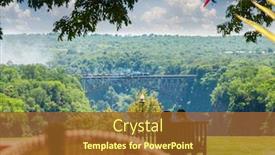  Presentation with lovers - Slide deck with victoria falls is the largest fall on the african continent at the border of zimbabwe zambia and botswana misty fall at the sunset bridge view from the hotel with two lovers on a bench background and a tawny brown colored foreground