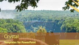  Presentation with african sunset - Slide deck enhanced with victoria falls is the largest fall on the african continent at the border of zimbabwe zambia and botswana misty fall at the sunset bridge view from the hotel with two lovers on a bench background and a red colored foreground