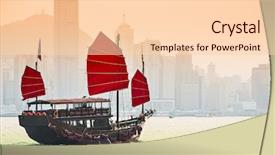  Presentation with hong kong china - Slide set having democratic republic of congo highlighted in red on simple globe with visible country borders 3d illustration background and a teal colored foreground.