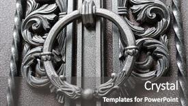  Presentation with elements - Slide deck enhanced with victorian architecture - art forging elements background and a dark gray colored foreground